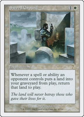 Sacred Ground card from 7th Edition