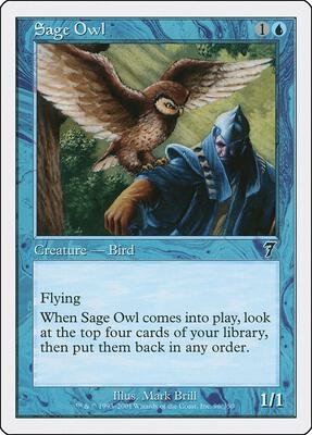 Sage Owl card from 7th Edition