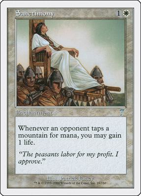Sanctimony card from 7th Edition