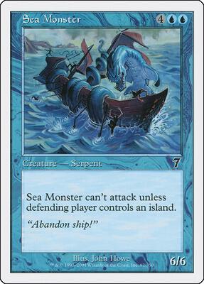 Sea Monster card from 7th Edition