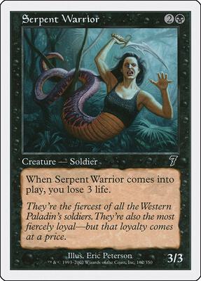 Serpent Warrior card from 7th Edition