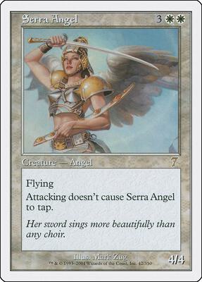 Serra Angel card from 7th Edition