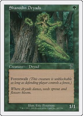 Shanodin Dryads card from 7th Edition