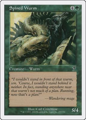Spined Wurm card from 7th Edition