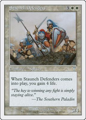 Staunch Defenders card from 7th Edition