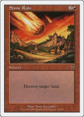 Stone Rain card from 7th Edition