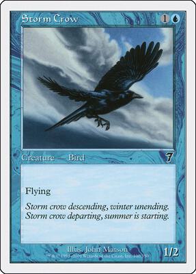 Storm Crow card from 7th Edition