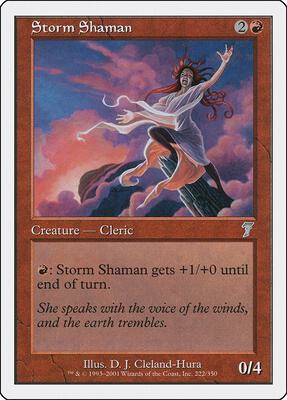 Storm Shaman card from 7th Edition