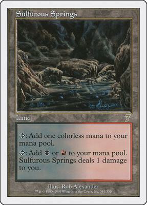 Sulfurous Springs card from 7th Edition