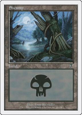 Swamp (349) card from 7th Edition