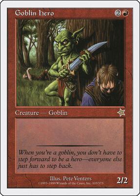 Goblin Hero card from Starter 1999