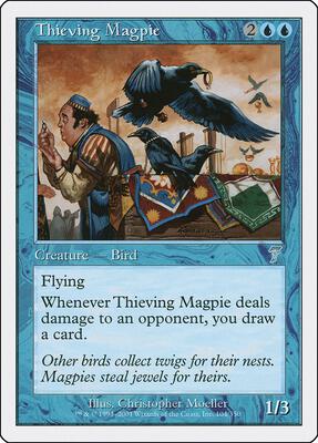 Thieving Magpie card from 7th Edition