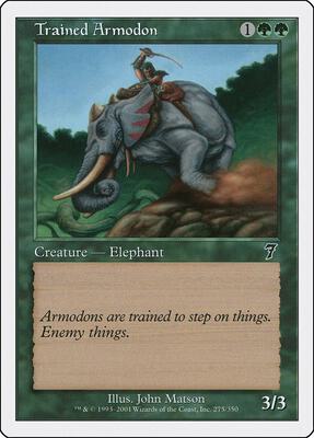 Trained Armodon card from 7th Edition