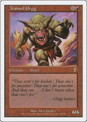 Trained Orgg card from 7th Edition