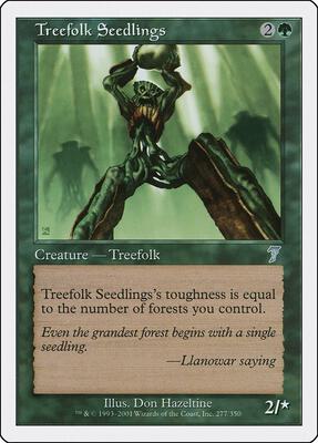 Treefolk Seedlings card from 7th Edition