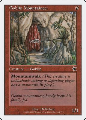 Goblin Mountaineer card from Starter 1999