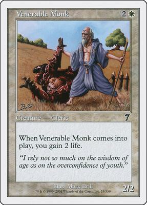 Venerable Monk card from 7th Edition