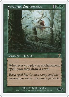 Verduran Enchantress card from 7th Edition