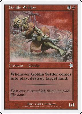 Goblin Settler card from Starter 1999
