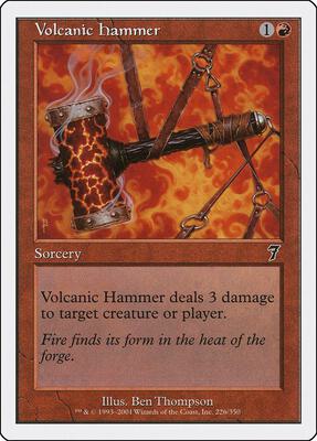 Volcanic Hammer card from 7th Edition