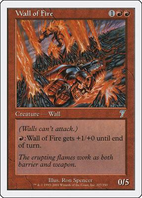 Wall of Fire card from 7th Edition