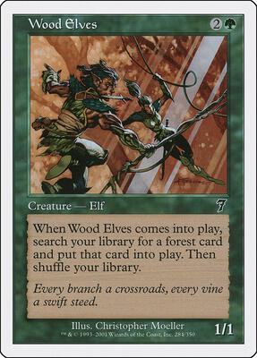 Wood Elves card from 7th Edition