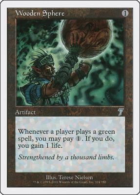 Wooden Sphere card from 7th Edition