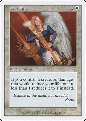 Worship card from 7th Edition