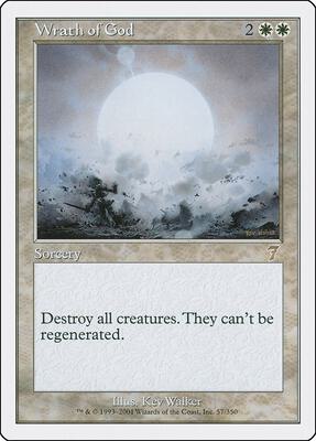 Wrath of God card from 7th Edition