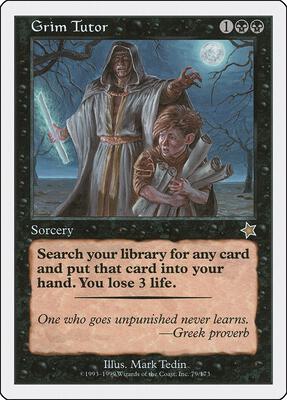 Grim Tutor card from Starter 1999