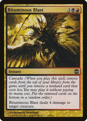 Bituminous Blast card from Alara Reborn