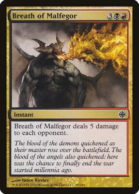 Breath of Malfegor card from Alara Reborn