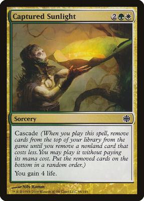 Captured Sunlight card from Alara Reborn