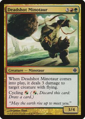 Deadshot Minotaur card from Alara Reborn