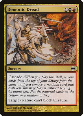 Demonic Dread card from Alara Reborn