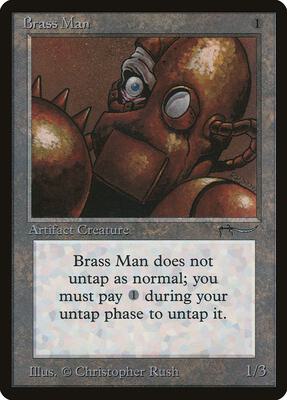 Brass Man card from Arabian Nights