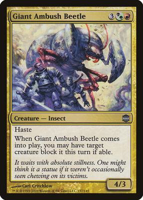 Giant Ambush Beetle card from Alara Reborn