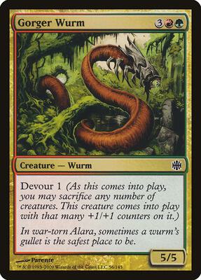 Gorger Wurm card from Alara Reborn