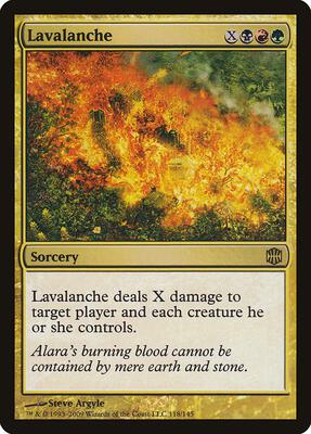Lavalanche card from Alara Reborn
