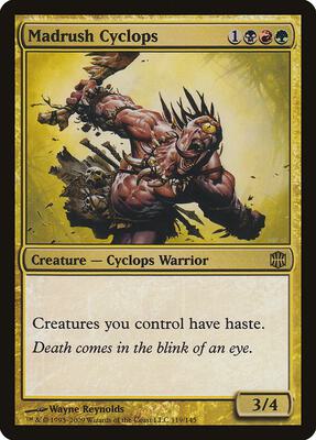 Madrush Cyclops card from Alara Reborn