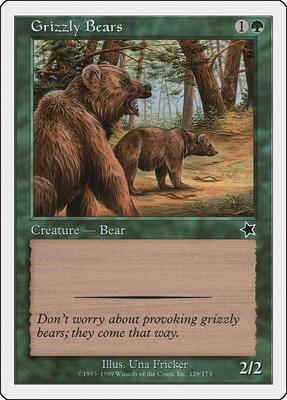 Grizzly Bears card from Starter 1999