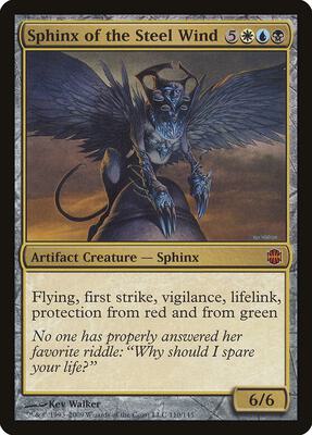 Sphinx of the Steel Wind card from Alara Reborn