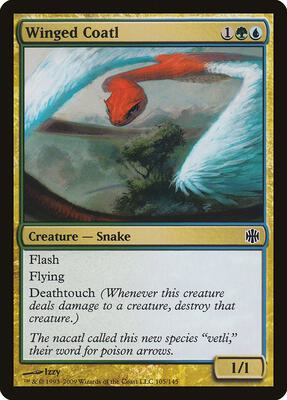 Winged Coatl card from Alara Reborn