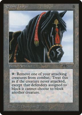 Ebony Horse card from Arabian Nights