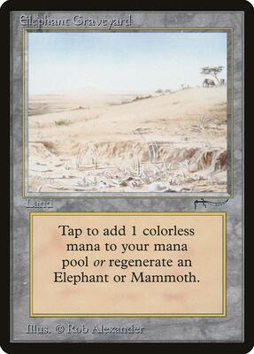 Elephant Graveyard card from Arabian Nights