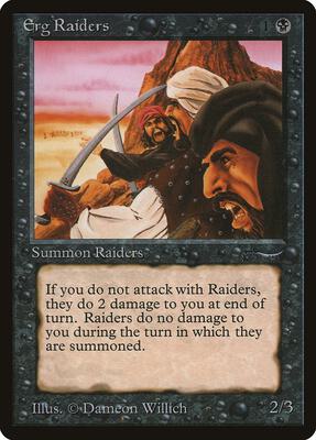 Erg Raiders card from Arabian Nights