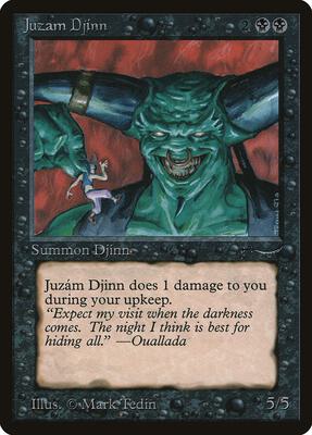 Juzam Djinn card from Arabian Nights