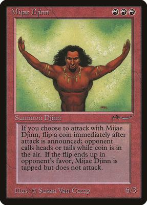 Mijae Djinn card from Arabian Nights