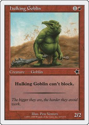 Hulking Goblin card from Starter 1999