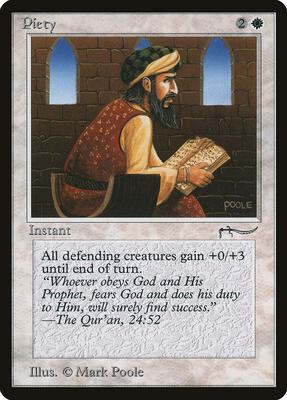 Piety card from Arabian Nights